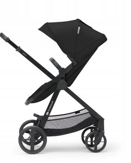 Daugiafunkcis vaikiškas vežimėlis 4-in-1 Kinderkraft NEWLY, sportinis vežimėlis ir MINK PRO automobilinė kėdutė, juodas