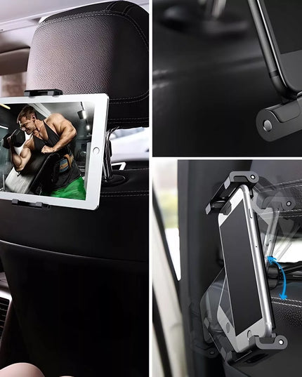 Tvirtas BASEUS automobilinis laikiklis galvos atrama planšetei ir telefonui iki 13“