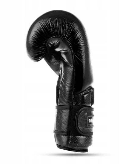 DBX Bushido bokso pirštinės iš natūralios odos Warrior Black 12OZ