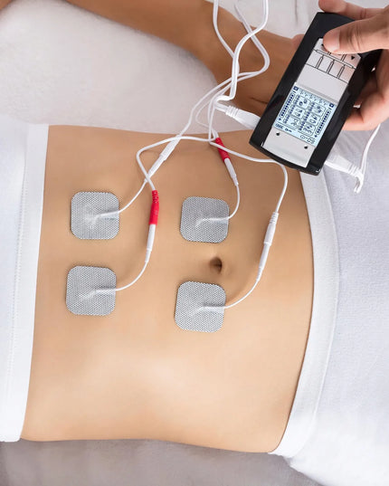 40 vnt. gelinių elektrodų TENS / EMS elektrostimuliatoriui, 2 mm jungtis, 50 × 50 mm