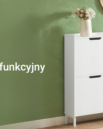 SoBuy Balta 4 durelių batų lentyna, prieškambario spintelė FSR100-W