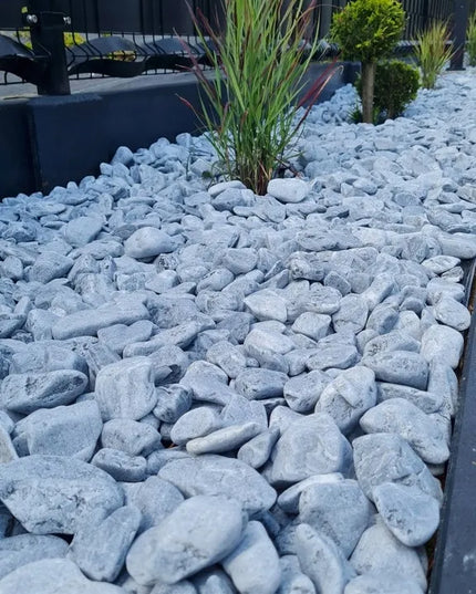 Dekoraciniai sodo ir vazonų akmenukai SILVER pilki 2-4cm 10kg