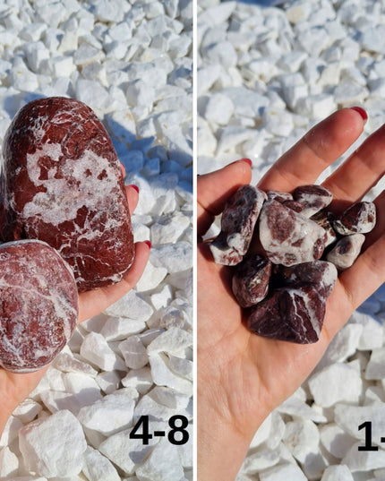 Dekoracinis raudonasis upės akmuo 1-2 cm sodui ir interjerui 1 kg