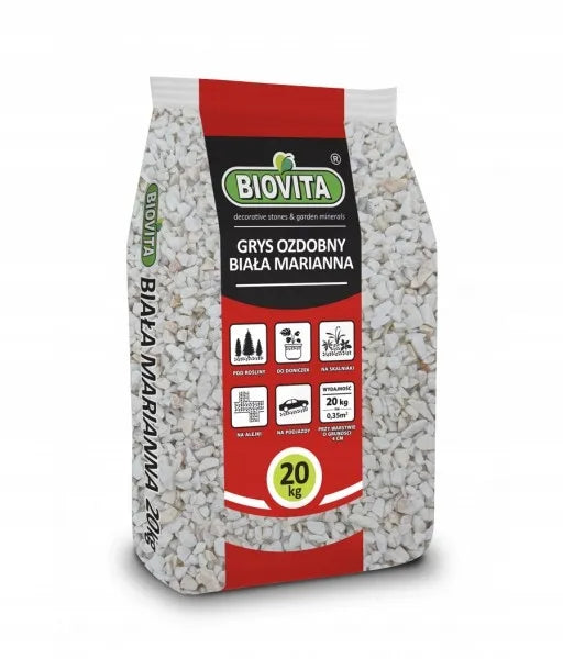 Dekoratyvinis akmens skaldos mišinys Balta Marianna 8-16mm 20kg