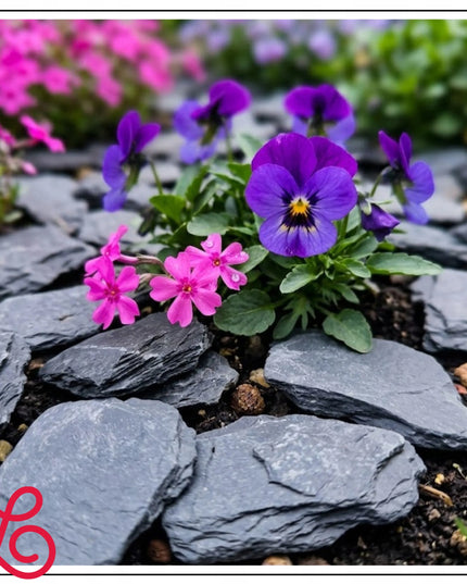 DEKORATYVINIS AKMUO GRAFITINIS 3-6 cm STEEL SHADOW NATŪRALUS SKALŪNAS 2 kg