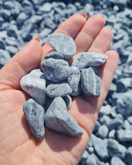 Dekoratyvūs SILVER akmenukai, pilki sodo ir vazonų akmenys 2-4 cm, 1 kg