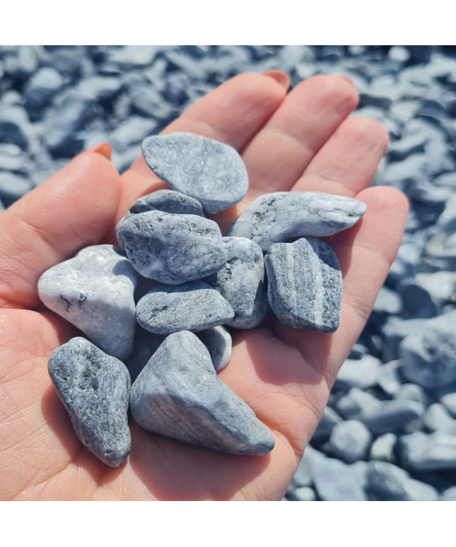 Dekoratyvūs SILVER akmenukai, pilki sodo ir vazonų akmenys 2-4 cm, 1 kg