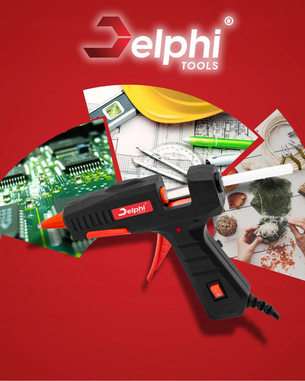 Delphi tools karštų klijų pistoletas 100W su 60 klijų pieštukų 7mm