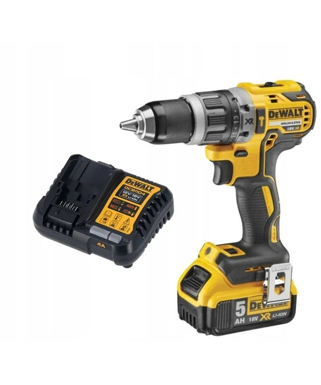 DEWALT DCD796P1 akumuliatorinis gręžtuvas-suktuvas XR 18V su smūgine funkcija, 70Nm, 1x5Ah, įkroviklis