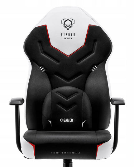 Diablo X-Gamer 2.0 žaidimų kėdė, aptraukta audiniu, dydis Normal: Snow White