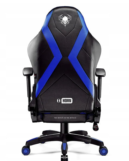 DIABLO X-Horn 2.0 Normal Size žaidimų kėdė iš eko odos, juoda ir mėlyna