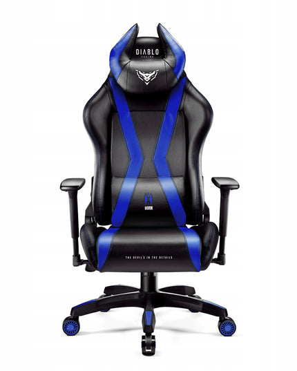 DIABLO X-Horn 2.0 Normal Size žaidimų kėdė iš eko odos, juoda ir mėlyna