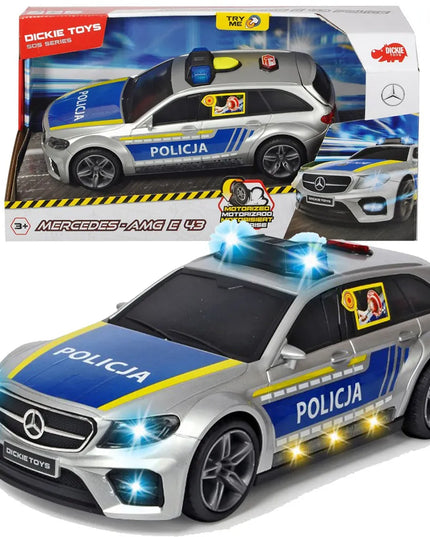 Dickie Toys policijos automobilis Mercedes-AMG su šviesos ir garso efektais