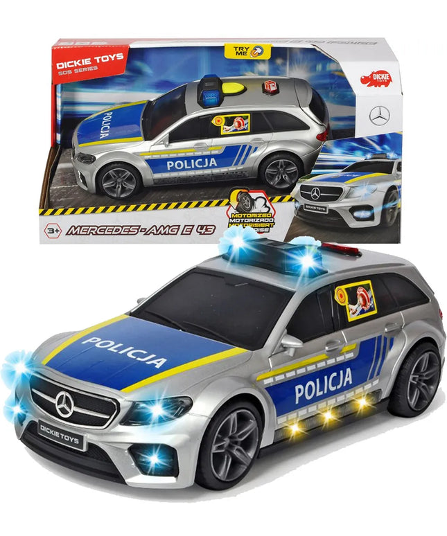 Dickie Toys policijos automobilis Mercedes-AMG su šviesos ir garso efektais
