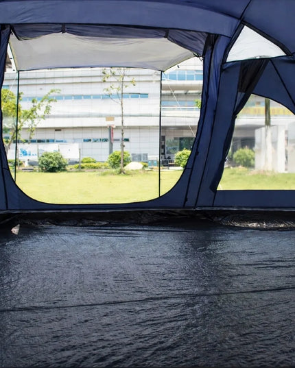 Didelė 24 m² aukšta XXL palapinė, 8 vietų, 5000 mm, integruotas pagrindas
