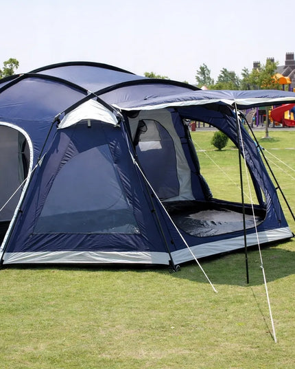 Didelė 24 m² aukšta XXL palapinė, 8 vietų, 5000 mm, integruotas pagrindas