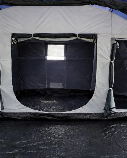 Didelė 24 m² aukšta XXL palapinė, 8 vietų, 5000 mm, integruotas pagrindas