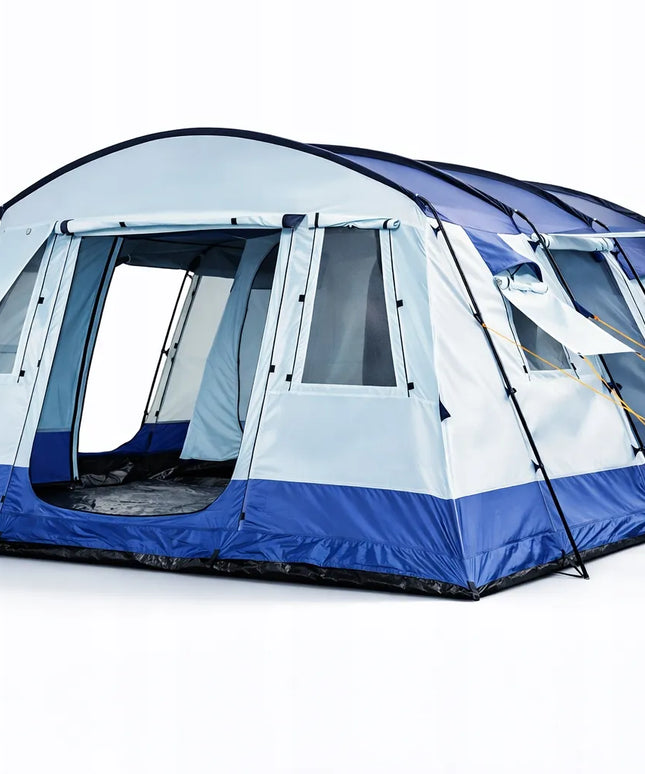 Didelė 25 m² šeimyninė palapinė NEVADA XXL, skirta 6–12 asmenų, 5000 mm, „Sleep Well“ technologija