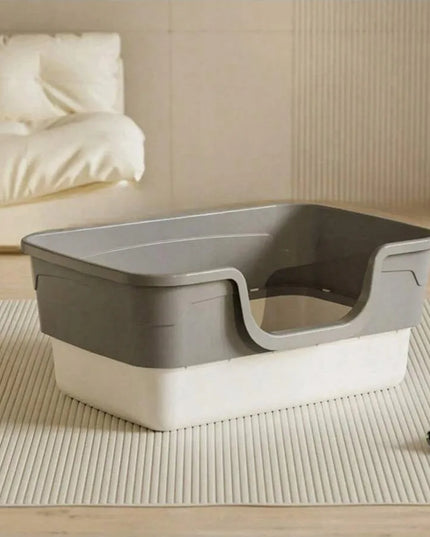 Didelė atvira kačių kraiko dėžutė 55x39x25 cm, su semtuvėliu, gili ir apsauganti nuo išbarstymo