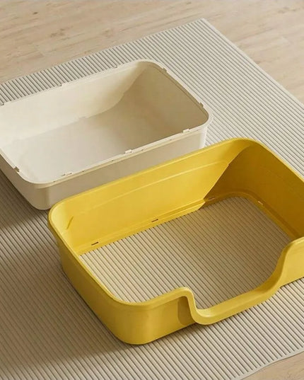 Didelė atvira kačių kraiko dėžutė 55x39x25 cm, su semtuvėliu, gili ir apsauganti nuo išbarstymo