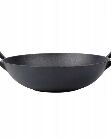 Didelė KETINĖ WOK keptuvė azijietiškų patiekalų kepimui ir troškinimui, 36 cm
