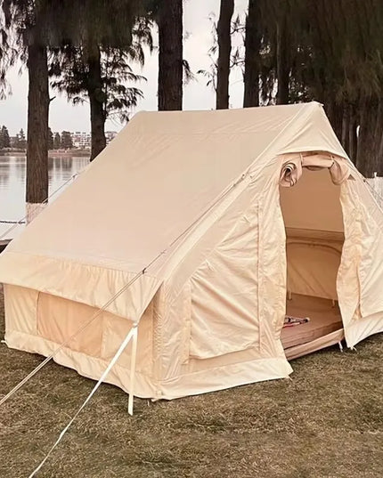 DIDELĖ PRIPUČIAMA KEMPINGO PALAPINĖ 4 ASMENIMS SU POMPA 6,3 m² 300x210 CM