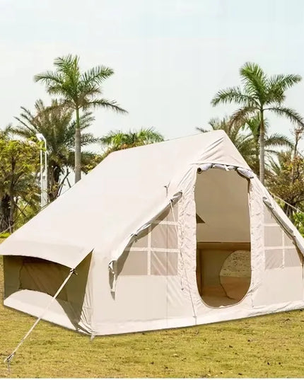 DIDELĖ PRIPUČIAMA KEMPINGO PALAPINĖ 4 ASMENIMS SU POMPA 6,3 m² 300x210 CM