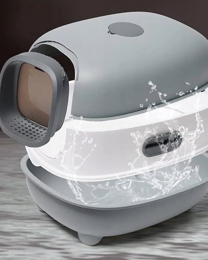 Didelė uždara katės kraiko dėžė su filtru (F052)