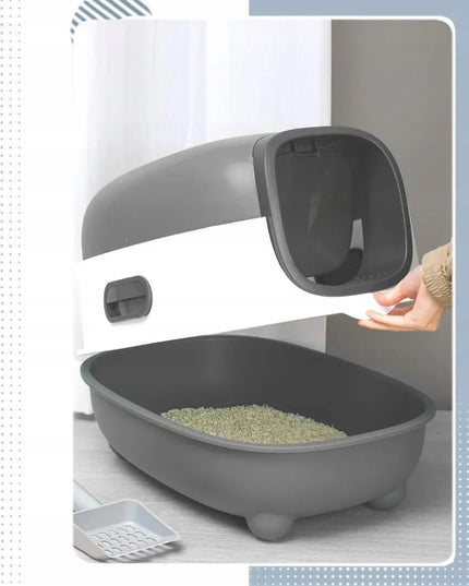 Didelė uždara katės kraiko dėžė su filtru (F052)