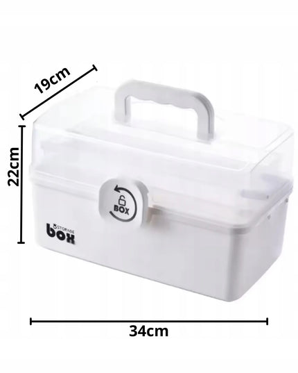 DIDELĖ VAISTŲ DĖŽUTĖ ORGANIZATORIUS XXL IŠSKLEIDŽIAMA SU RANKENA