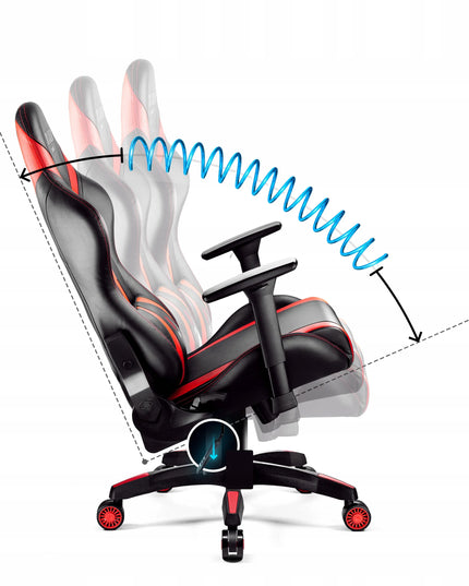 Didelė žaidimų kėdė DIABLO X-HORN 2.0 King Size, juoda ir raudona
