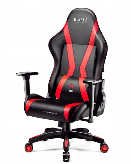 Didelė žaidimų kėdė DIABLO X-HORN 2.0 King Size, juoda ir raudona