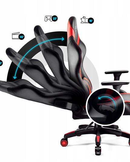 Didelė žaidimų kėdė DIABLO X-HORN 2.0 King Size, juoda ir raudona