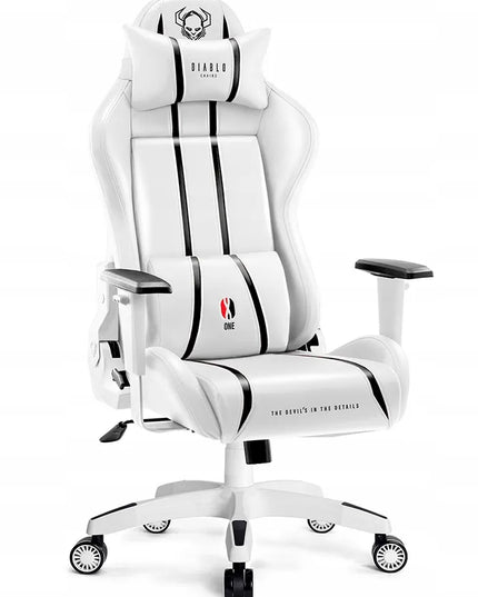 Didelė žaidimų kėdė DIABLO X-One 2.0 King Size, balta ir juoda