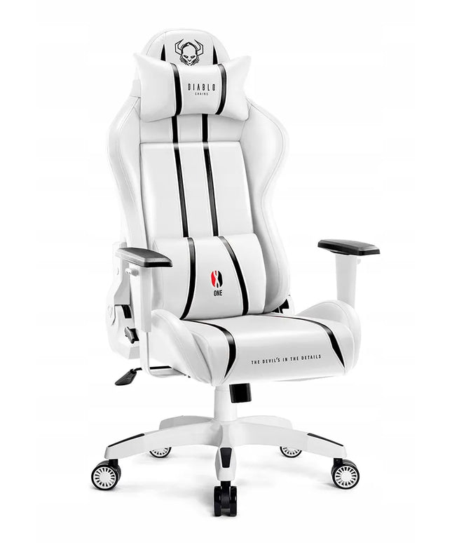 Didelė žaidimų kėdė DIABLO X-One 2.0 King Size, balta ir juoda