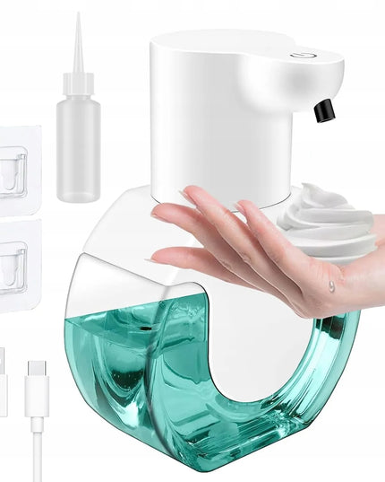 Didelis 420 ml bekontaktis muilo dozatorius, pastatomas arba tvirtinamas prie sienos, automatinis