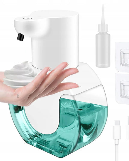 Didelis 420 ml bekontaktis muilo dozatorius, pastatomas arba tvirtinamas prie sienos, automatinis
