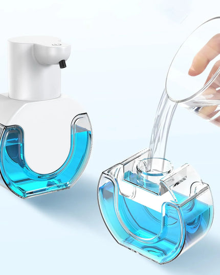 Didelis 420 ml bekontaktis muilo dozatorius, pastatomas arba tvirtinamas prie sienos, automatinis