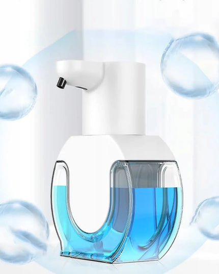 Didelis 420 ml bekontaktis muilo dozatorius, pastatomas arba tvirtinamas prie sienos, automatinis