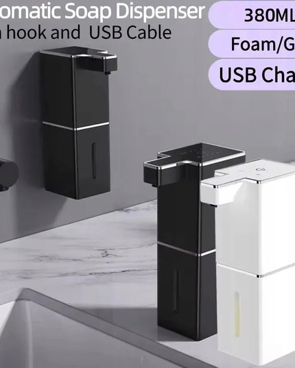 Didelis bekontaktis automatinis skysto muilo dozatorius su USB įkrovimu