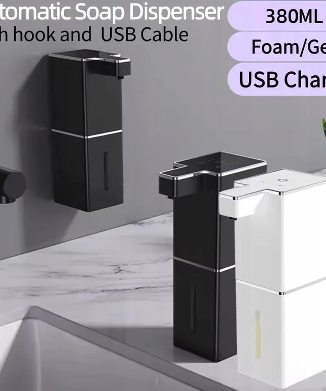 Didelis bekontaktis automatinis skysto muilo dozatorius su USB įkrovimu