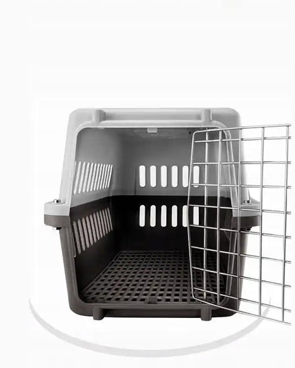 Didelis gyvūnų transportavimo narvas katėms, šunims ir triušiams iš tvirto plastiko 48x30x32 cm