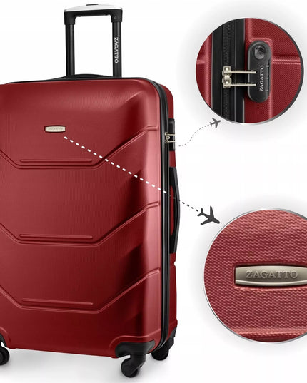 Didelis kelioninis lagaminas su ratukais RYANAIR WIZZAIR 90L XXL 7 spalvų ZAGATTO