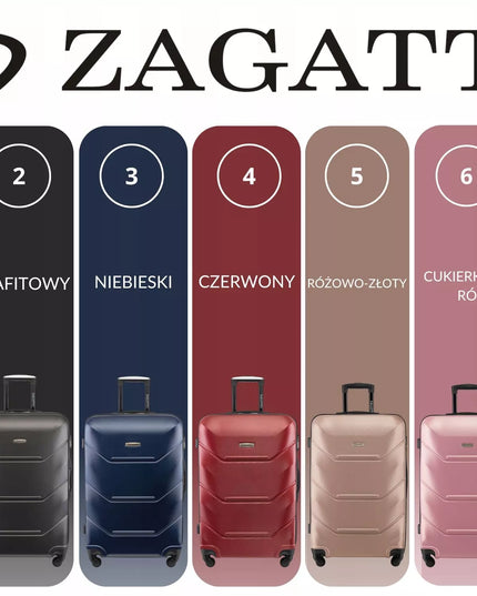 Didelis kelioninis lagaminas su ratukais RYANAIR WIZZAIR 90L XXL 7 spalvų ZAGATTO
