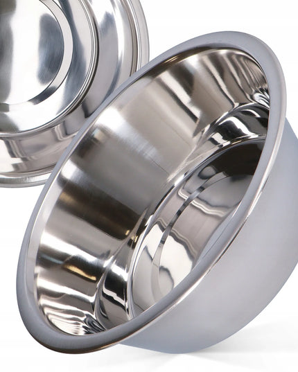Didelis metalinis dubuo šunims 4,7 l – nerūdijančio plieno, sidabrinis