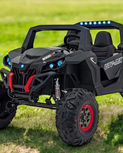 DIDELIS vaikiškas visureigis Buggy UTV-MX 2000N, auksinis, 4x75W pavara