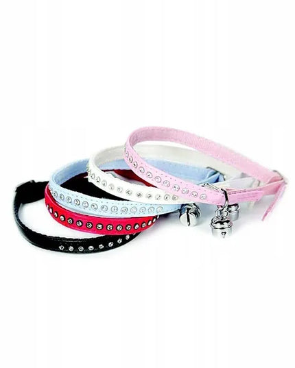 DINGO kačių antkaklis GLAMOUR 1,0x34 CM RAUDONAS