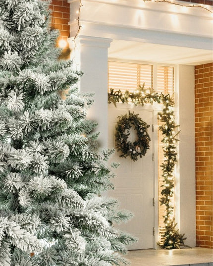 Dirbtinė Kalėdinė eglė 220 cm su sniegu, realistiška pušis, Lenkijos gamybos su stovu