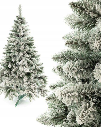 Dirbtinė Kalėdinė eglė 220 cm su sniegu, realistiška pušis, Lenkijos gamybos su stovu