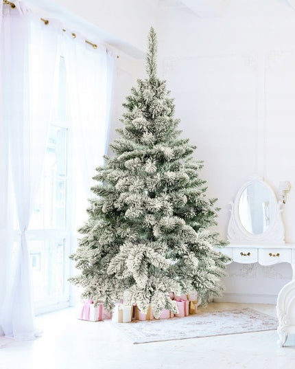 Dirbtinė Kalėdinė eglė 220 cm su sniegu, realistiška pušis, Lenkijos gamybos su stovu